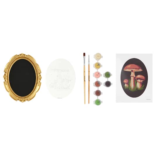 Mushrooms Paint-by-Number Framed Mini Kit by Artist's Loft®